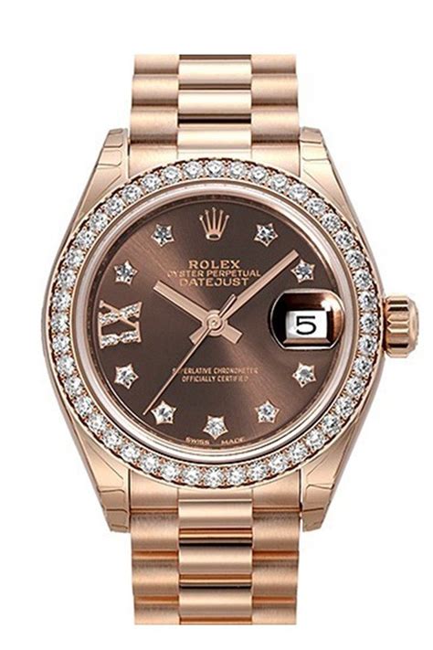 rose gold women's rolex watches|rolex 28mm ladies datejust watch.